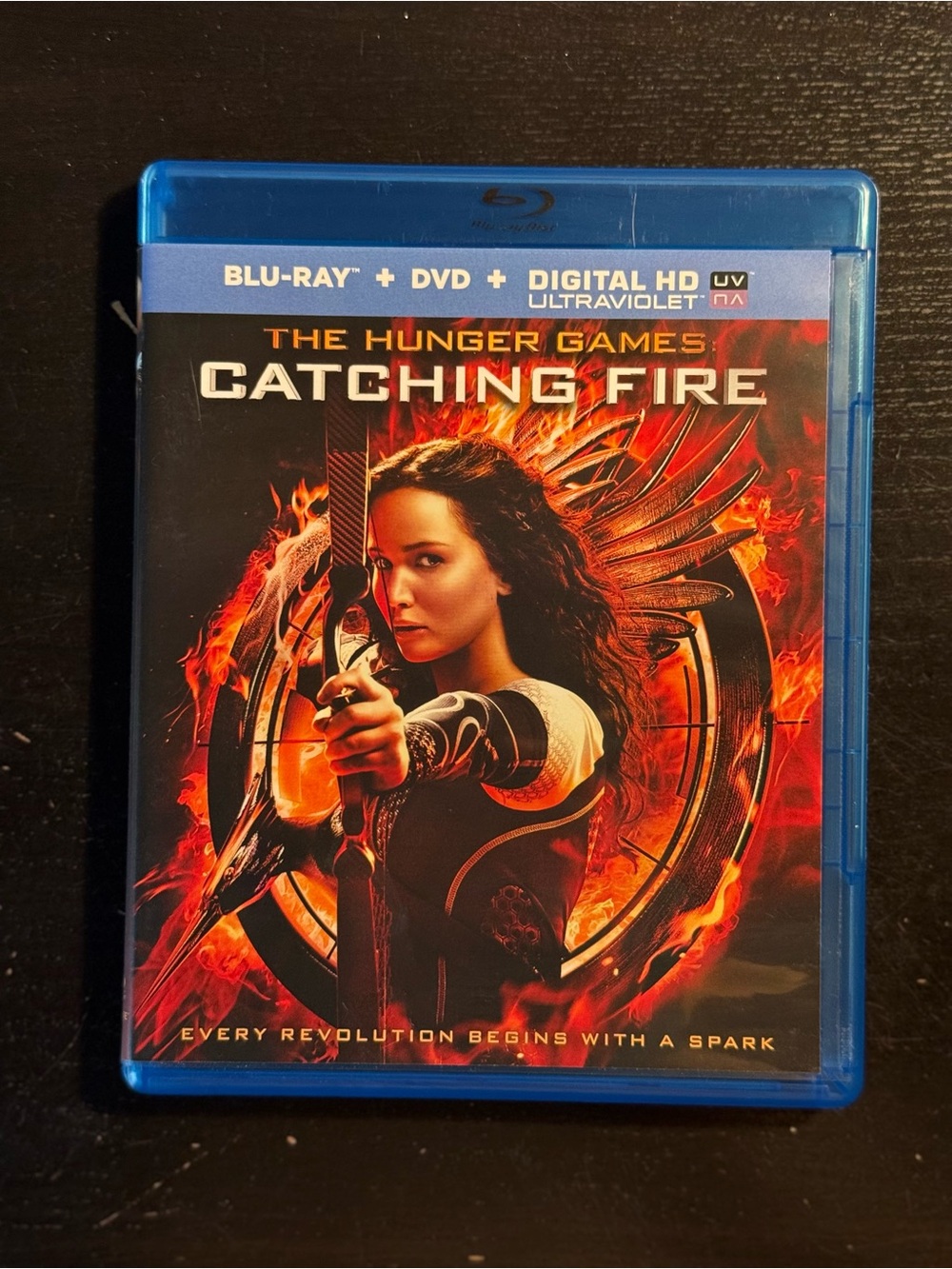 The Hunger Games: CATCHING FIRE (2013) | Blu-Ray + DVD w/ Slipcover | LIKE NEW